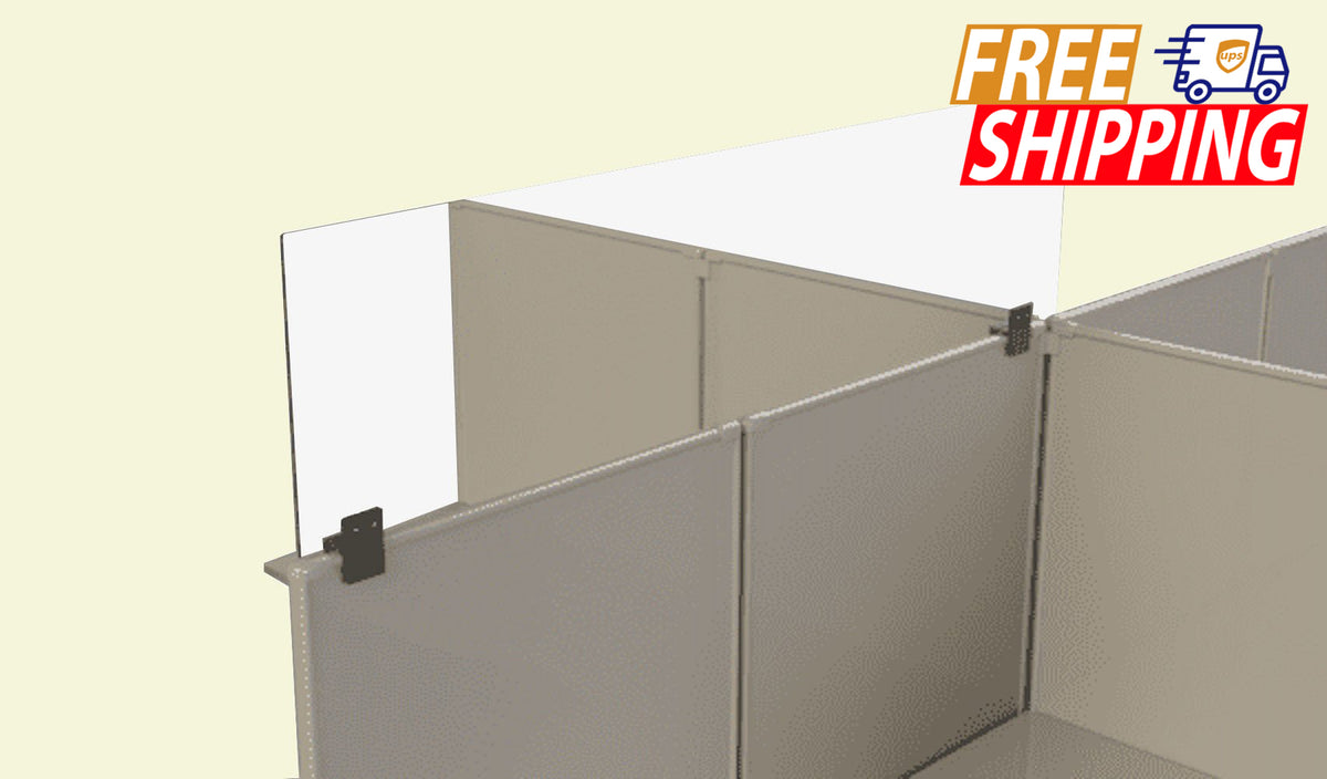 1/4 Thick Clear Cubicle/Desk Divider Acrylic Sneeze Guard With