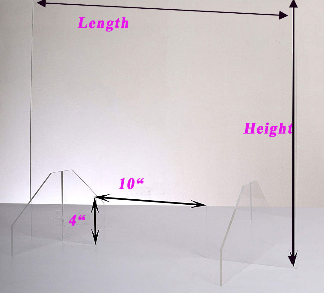 Best Seller:  COVID-19 - DESKTOP Sneeze Guard  - Plexiglass FREESTANDING Table Stand